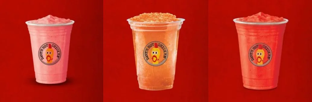 Dave's Slushers menu